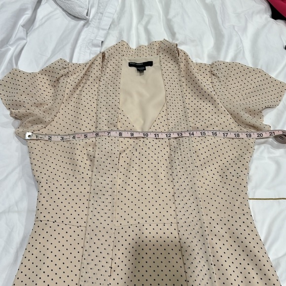 Maggy London Dress 12 Polka Dot Beige EUC - Picture 6 of 12